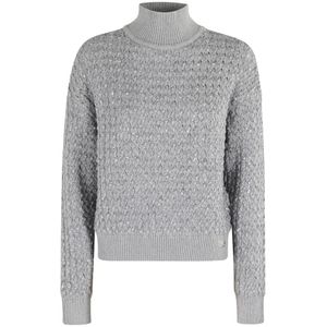 Elisabetta Franchi, Dames, Truien, Grijs, Maat: M