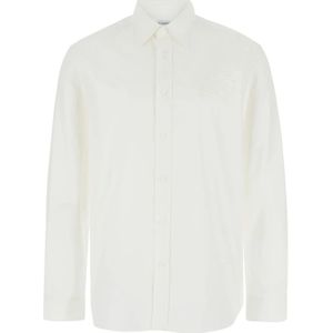 Burberry, Heren, Overhemden, Wit, Maat: S Katoen,