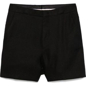 Tagliatore, Dames, Korte broeken, Zwart, Maat: S Linnen,