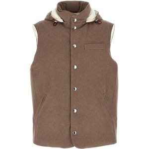 Brunello Cucinelli, Heren, Jassen, Beige, Maat: M Wol,