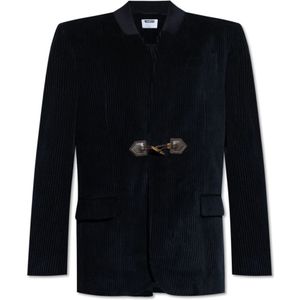 Moschino, Heren, Jassen, Blauw, Maat: L Katoen,