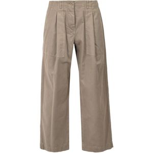 Weekend Max Mara, Dames, Broeken, Bruin, Maat: S Katoen,