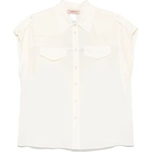 Twinset, Dames, Blouses & Shirts, Wit, Maat: L Zijde,