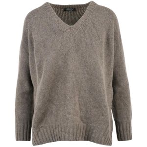 Aragona, Dames, Truien, Bruin, Maat: XL Kasjmier,