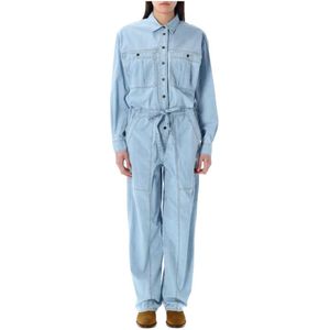 Marant étoile, Dames, Jumpsuits & Playsuits, Blauw, Maat: S Katoen,