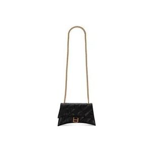 Balenciaga ‘Crush’ portemonnee aan ketting , Black , Dames , Maat: ONE Size
