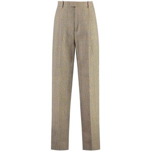 Bottega Veneta, Dames, Broeken, Beige, Maat: 3XS Wol,