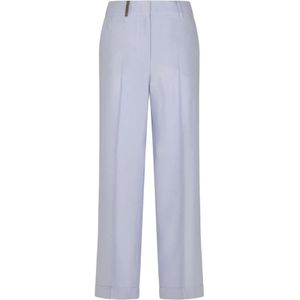 Peserico, Dames, Broeken, Wit, Maat: XL Gabardine,