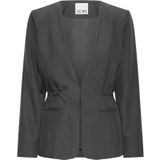 Ichi, Dames, Jassen, Grijs, Maat: S Leer,