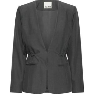 Ichi, Dames, Jassen, Grijs, Maat: S Leer,