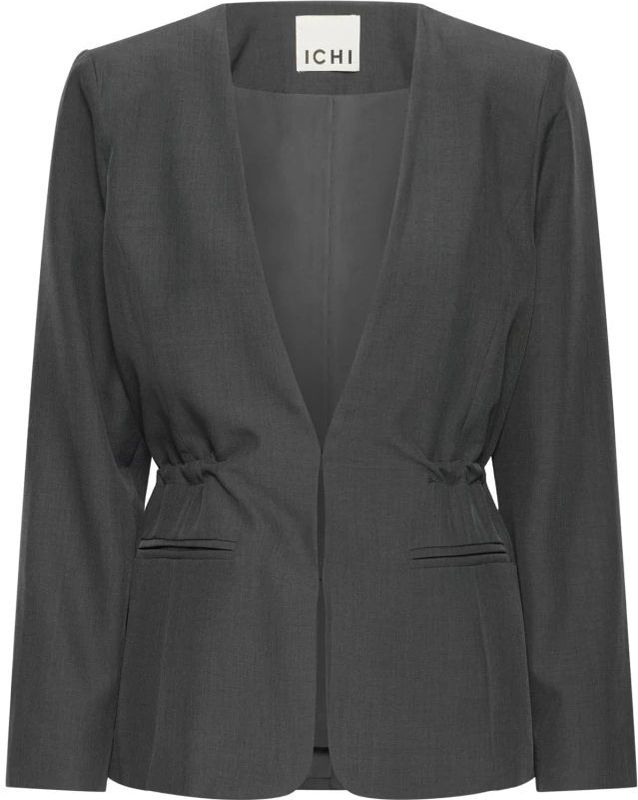 Ichi, Dames, Jassen, Grijs, Maat: S Leer,