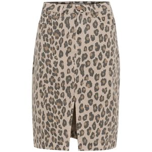 Rok - Leona - Dierenprint - Knielengte - Normale Pasvorm