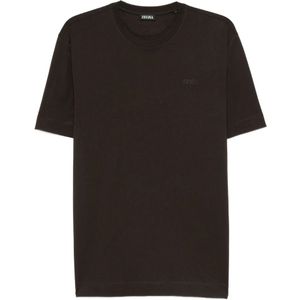 Zegna, Heren, Tops, Bruin, Maat: S Katoen,