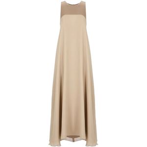 Antonelli Firenze, Dames, Jurken, Bruin, Maat: S Zijde,