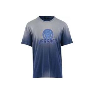 Versace T-Hemden , Blue , Heren , Maat: XL