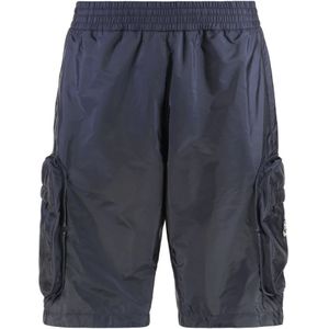 Moncler - 3 Moncler Mercedes-Benz - Korte Broeken - Marineblauw - Glanzend Polyamide