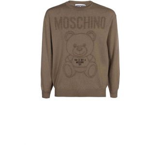 Moschino, Heren, Truien, Bruin, Maat: XL