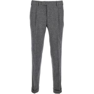 PT Torino, Heren, Broeken, Grijs, Maat: M Wol,