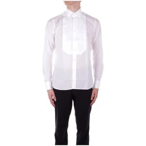 Tagliatore, Heren, Overhemden, Wit, Maat: L Katoen,