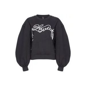 Pinko Sweatshirts , Black , Dames , Maat: S