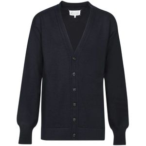 Maison Margiela, Heren, Truien, Blauw, Maat: S Wol,