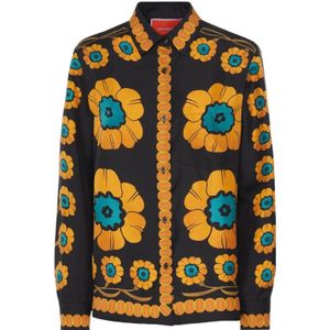 La DoubleJ, Dames, Blouses & Shirts, Veelkleurig, Maat: S Zijde,