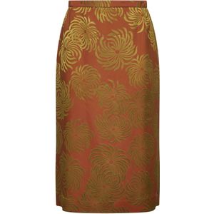 Dries Van Noten, Dames, Rokken, Oranje, Maat: XL Acryl,