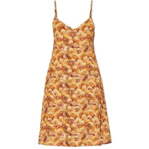 Diesel, Dames, Jurken, Oranje, Maat: XS Satijn,