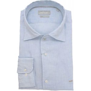 Michael Kors, Heren, Overhemden, Blauw, Maat: 3XL Linnen,