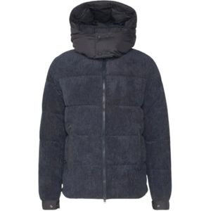 Save The Duck, Heren, Jassen, Blauw, Maat: M Velours,