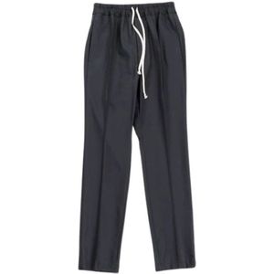 Rick Owens, Heren, Broeken, Grijs, Maat: S Wol,