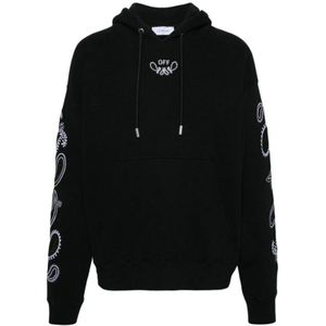 Off White, Heren, Sweatshirts & Hoodies, Zwart, Maat: XS Katoen,