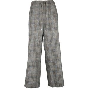 Max Mara, Dames, Broeken, Grijs, Maat: 3XS Wol,