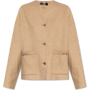 Versace, Dames, Jassen, Beige, Maat: S Wol,