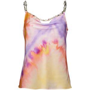 Rabanne, Dames, Tops, Veelkleurig, Maat: S Satijn,