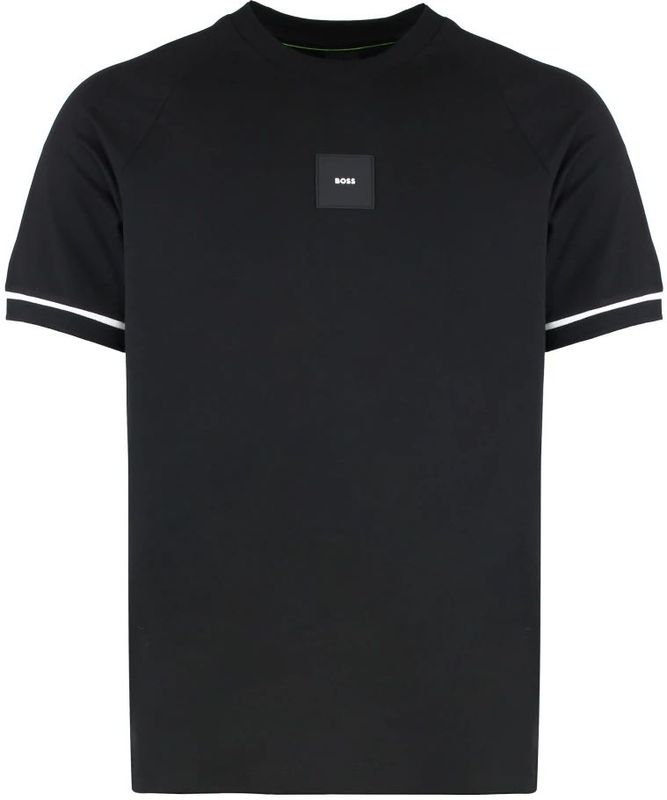 Hugo Boss - Heren T-shirt - Katoen - Geribbelde Boorden