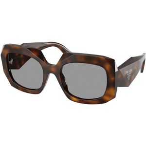 Prada - B23S - Zonnebril - Bruin - Acetaat - Grijze Lenzen