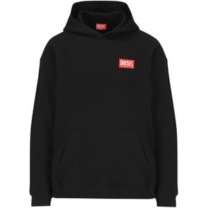 Diesel, Heren, Sweatshirts & Hoodies, Zwart, Maat: L Katoen,