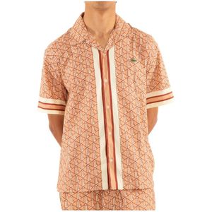 Lacoste, Heren, Overhemden, Bruin, Maat: M