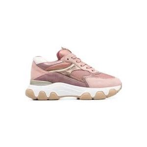 Hogan Leren sneakers voor vrouwen , Pink , Dames , Maat: 37 EU