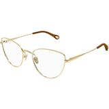 Chloé - CH0319O - Optische Monturen - Goud - Metaal - Kattenoog