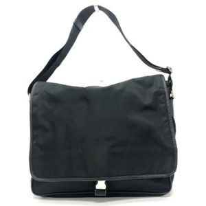 Prada Vintage, Dames, Pre-owned, Zwart, Maat: ONE Size Leer,