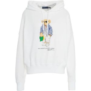 Polo Ralph Lauren, Dames, Sweatshirts & Hoodies, Wit, Maat: L Katoen,