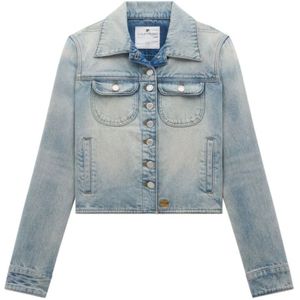Courrèges, Dames, Jassen, Blauw, Maat: XS Denim,
