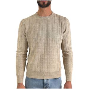 La Fileria, Heren, Truien, Beige, Maat: L Katoen,