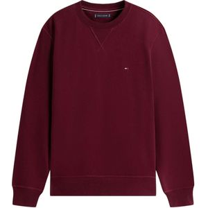 Sweater - Deep Burgundy - Met Geborduurd Logo - Lange Mouwen - Ronde Hals