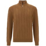 Boggi Milano, Heren, Truien, Bruin, Maat: M Wol,