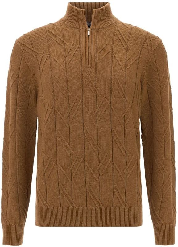 Boggi Milano, Heren, Truien, Bruin, Maat: M Wol,