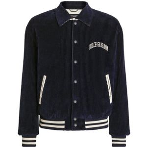 Dolce & Gabbana, Heren, Jassen, Blauw, Maat: M Katoen,