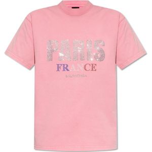 Balenciaga, Dames, Tops, Roze, Maat: XS